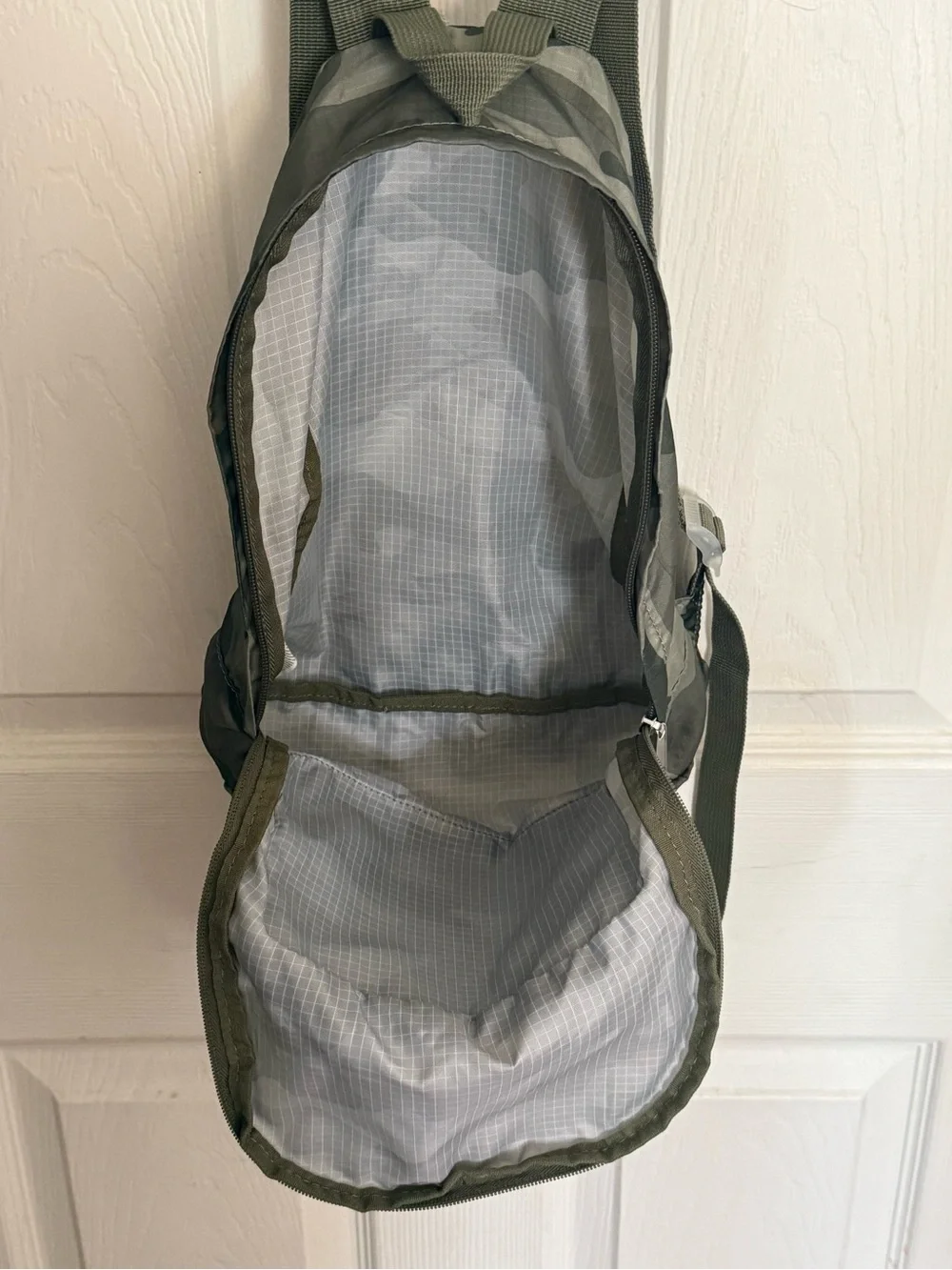 Old Navy Camouflage Backpack - Olive Green & Tan